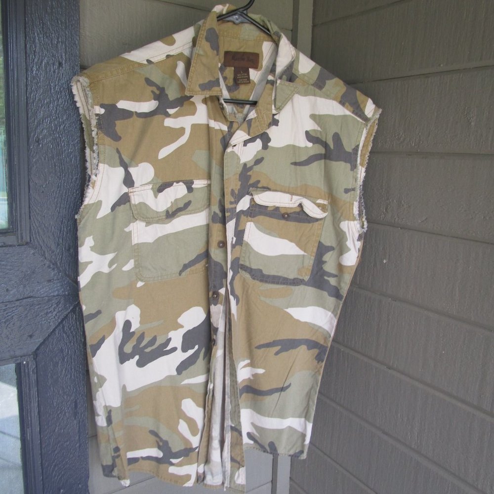 Marino Bay Camouflage Muscle Shirt Size L